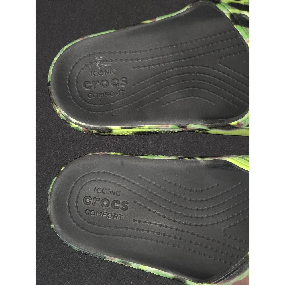 Crocs Mens M8/W10‎ Classic Camo Slide Sandals Comfort Casual Slip On